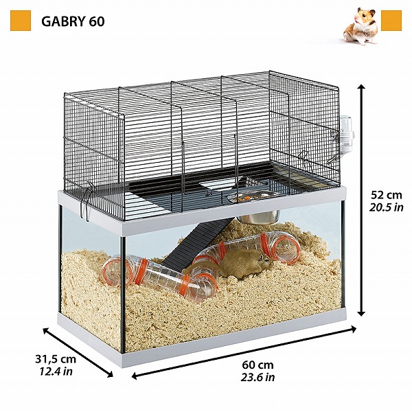 ハムスター スナネズミ 2階建 ケージ ガブリー GABRY 60 ハウス マウス フルセット 小動物用 ペット用品 ファープラスト  :57056517:FANTASY WORLD 通販 