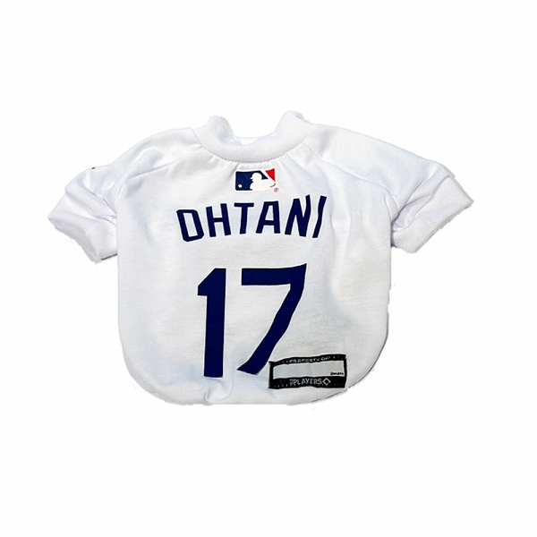 MLB公式 ロサンゼルス ドジャース 大谷翔平選手モデル ユニフォーム 野球 Tシャツ XSサイズ Los Angeles Dodgers ペット｜fantasyworld｜02