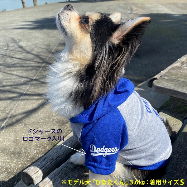 MLB公式 ロサンゼルス ドジャース 大谷翔平選手モデル ユニフォーム 野球 パーカー S-Mサイズ Los Angeles Dodgers ペット｜fantasyworld｜03