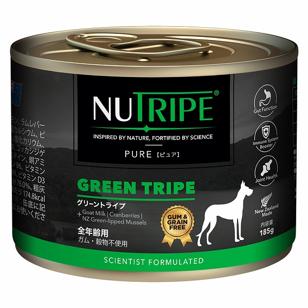 ドッグフード ウェット グリーントライプ 185g NUTRIPE PURE ニュートライプ ピュア 全年齢用 犬 総合栄養食 | NUTRIPE | 19