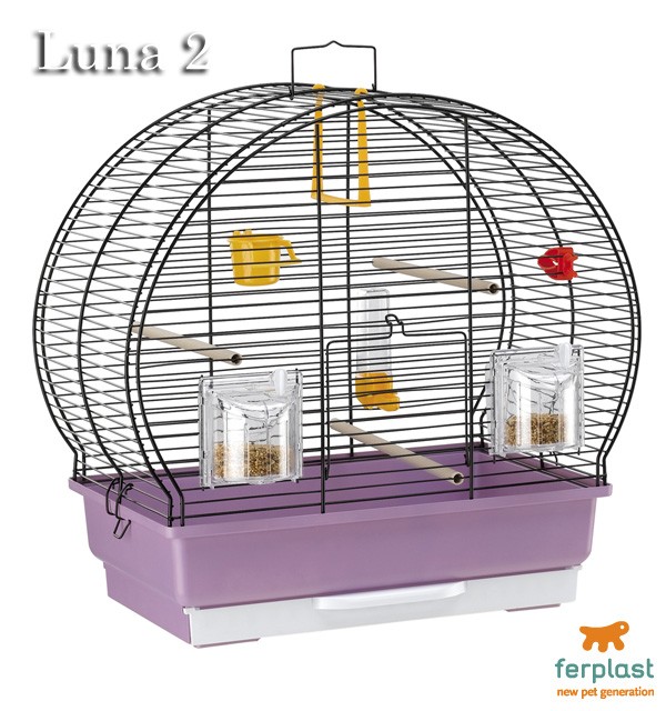 鳥かご 鳥 小鳥 用 ルナ 2 ブラック Luna 2 Black 鳥籠 ゲージ フルセット カナリア セキセイインコ イタリアferplast社製