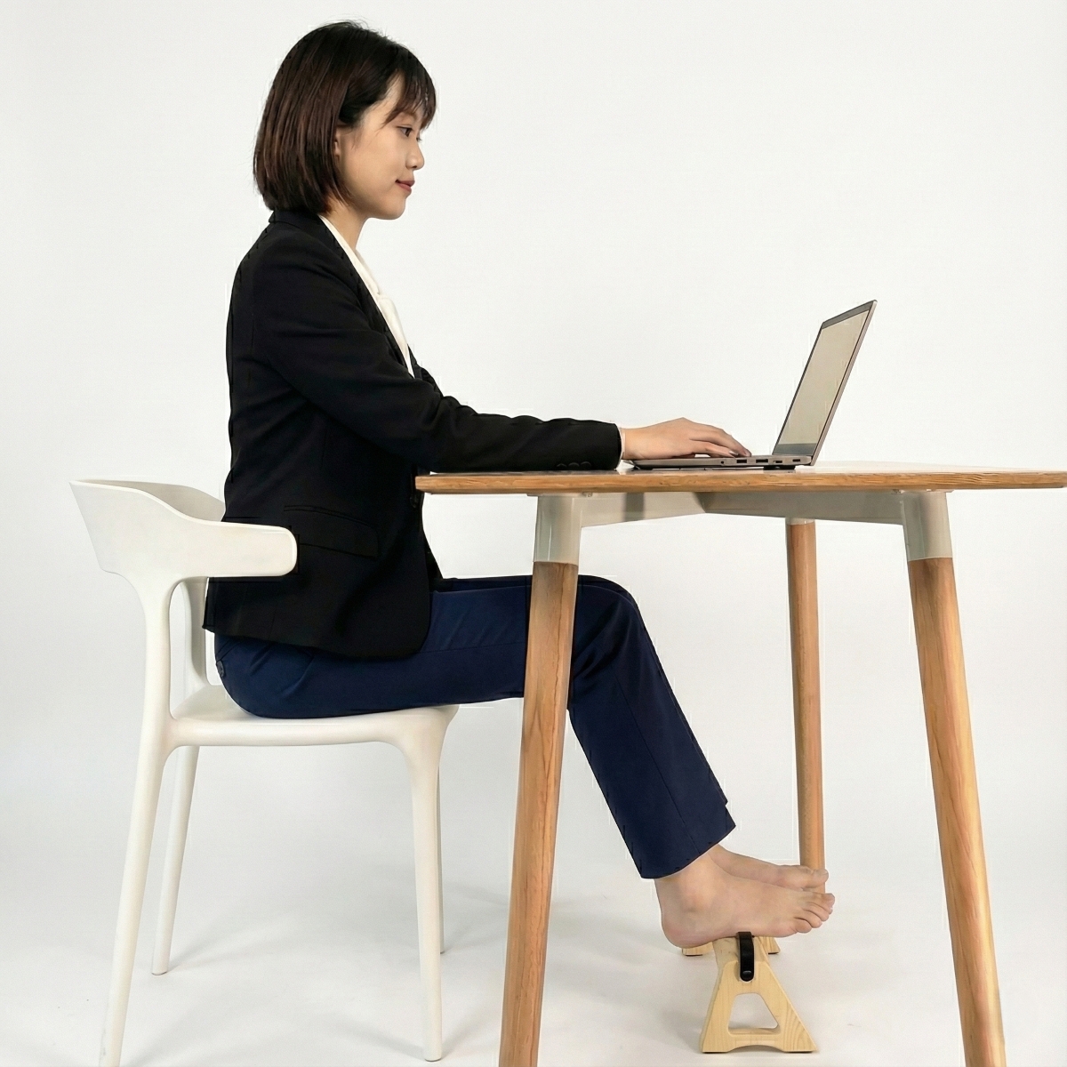フットレスト 木製 青竹踏み オットマン 足置...の詳細画像1