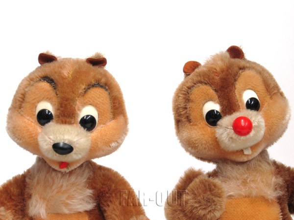 ビンテージディズニークマのぬいぐるみ、ディズニーキャラクター チップ&デール モヘア ぬいぐるみ 2点セット ヴィンテージ