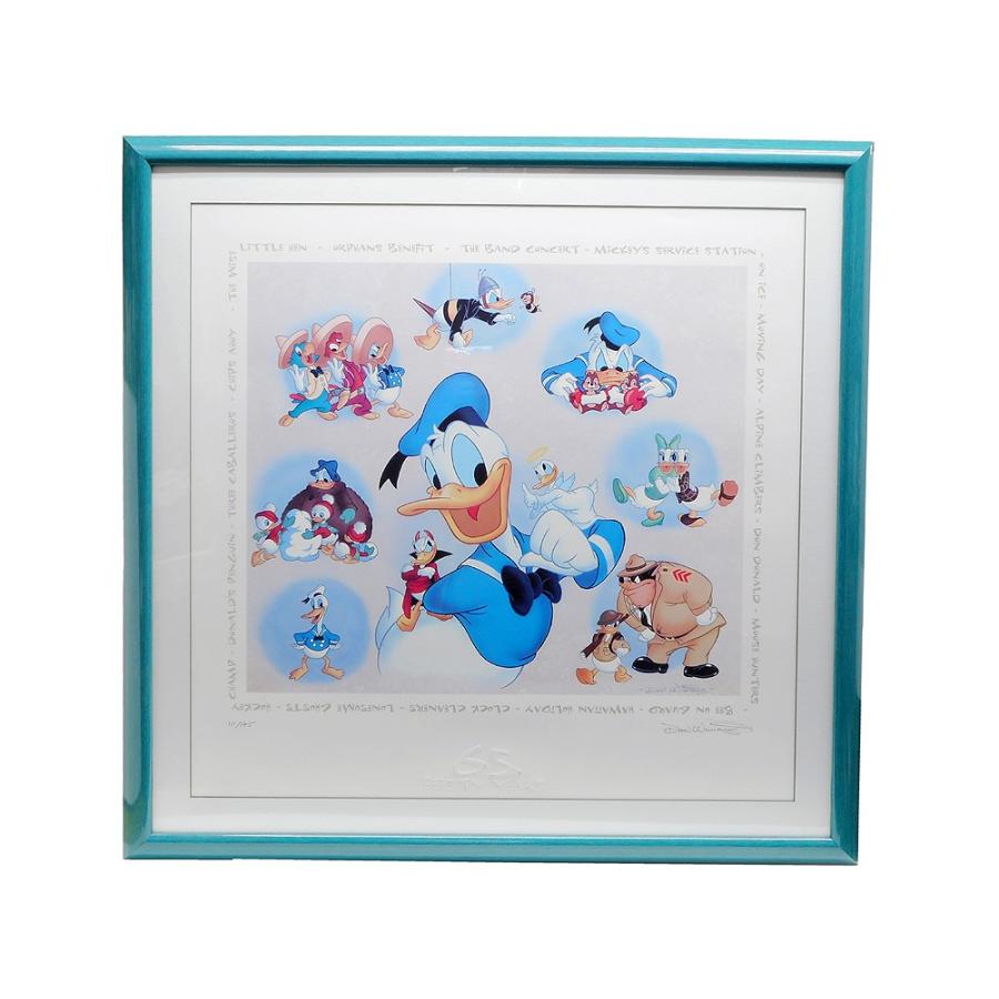 ディズニー ドナルド生誕65周年 リトグラフ フレーム入り