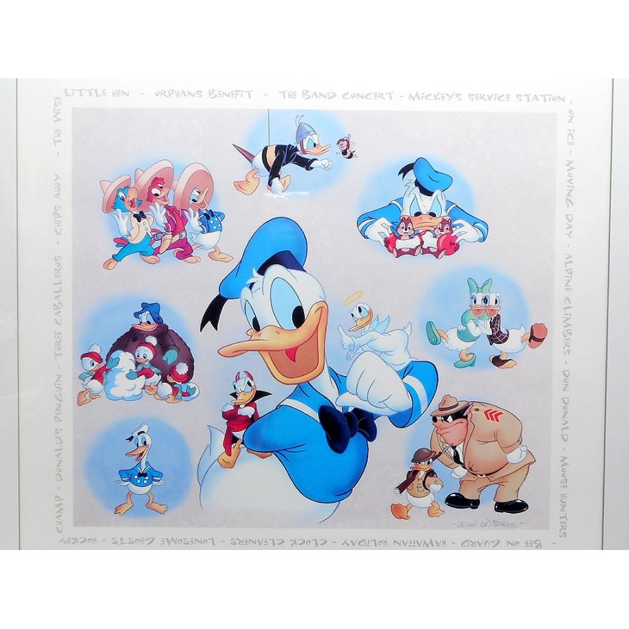 ディズニー ドナルド生誕65周年 リトグラフ フレーム入り