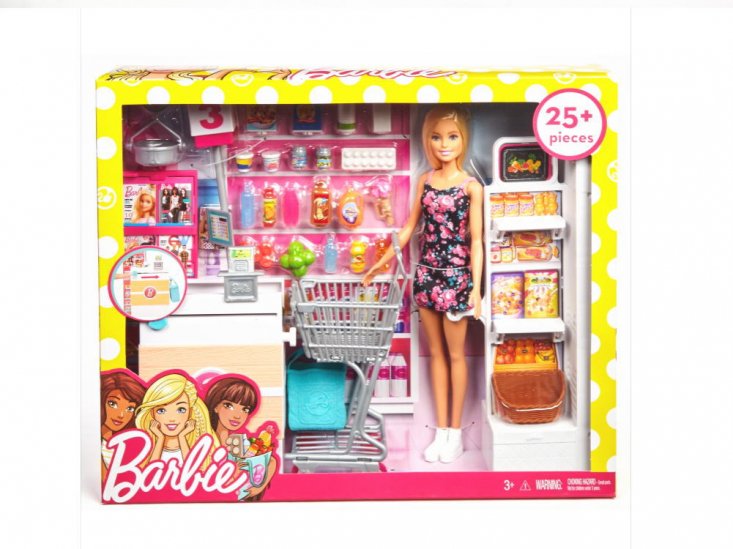 バービー スーパーマーケット グローサリーストア プレイセット ドール Barbie Supermarket Playset Doll :  479-9989 : FAR-OUT - 通販 - Yahoo!ショッピング