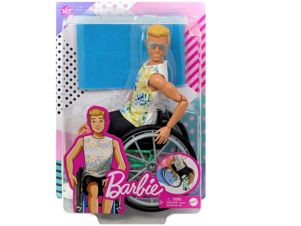 バービー ケン ファッショニスタ 車椅子 ドール サングラス スロープ付き ブロンド 人形 Ken Fashionistas Doll with  Wheelchair (GWX93)