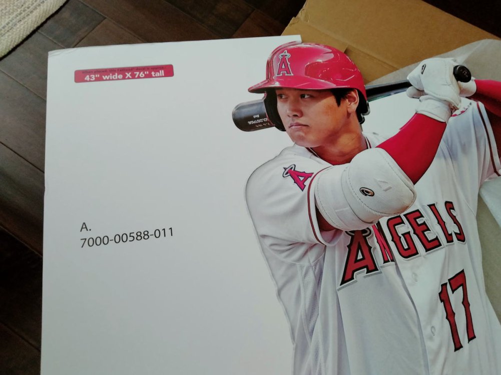 大谷翔平 等身大 パネル ディスプレイ バッティングポーズ エンゼルス MLB公認 Made in USA ベースボール 野球 MLB公認  Shohei Ohtani