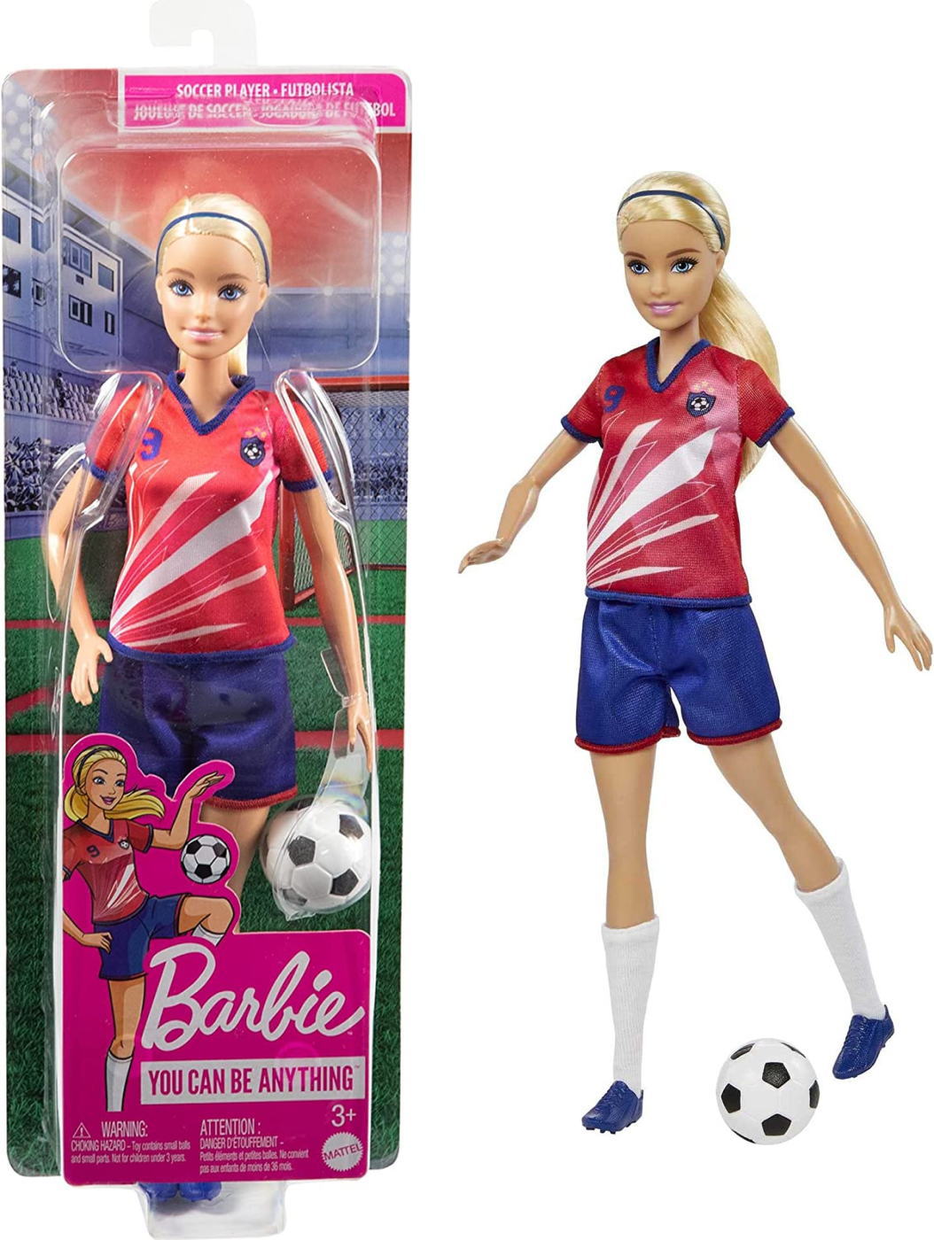 バービー サッカー選手 ブロンドヘア ドール 人形 Barbie You can be 