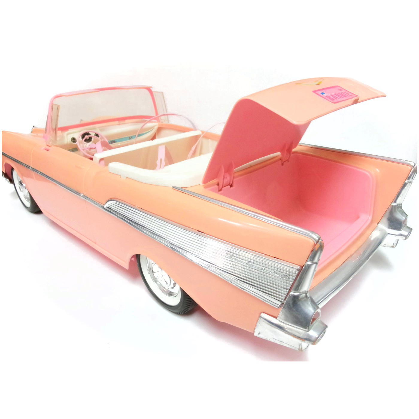 バービー 1957 シボレー ベルエア ピンク コンバーチブル ヴィンテージ クラシックカー 車 1988 ラージサイズ Barbie Chevy  Bel Air Faded Pink