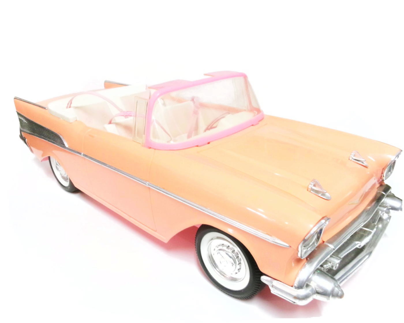 バービー 1957 シボレー ベルエア ピンク コンバーチブル ヴィンテージ クラシックカー 車 1988 ラージサイズ Barbie Chevy  Bel Air Faded Pink