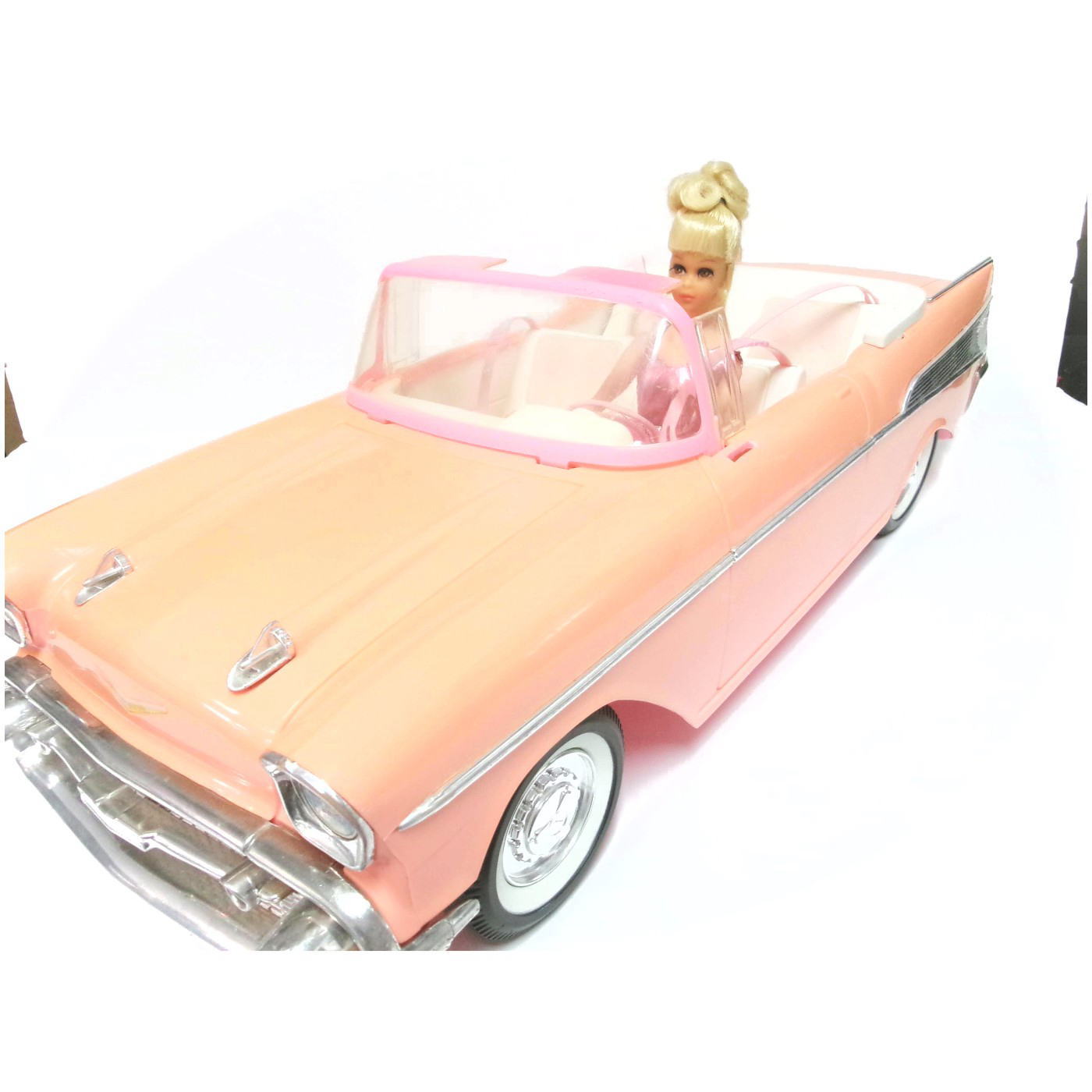 バービー 1957 シボレー ベルエア ピンク コンバーチブル ヴィンテージ クラシックカー 車 1988 ラージサイズ Barbie Chevy  Bel Air Faded Pink