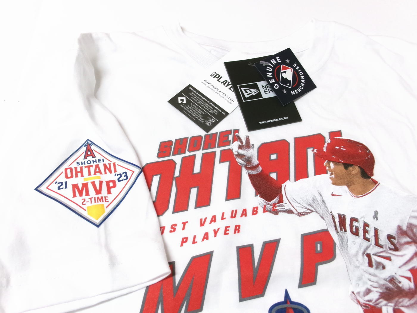大谷翔平選手 2023年 MVP受賞記念 Tシャツ 白 メンズ Sサイズ