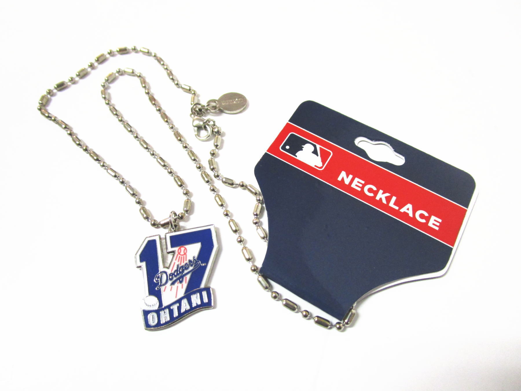 新品ドジャースオフィシャルグッズ大谷翔平dodgersライトアップ特大ネックレス 記念グッズ