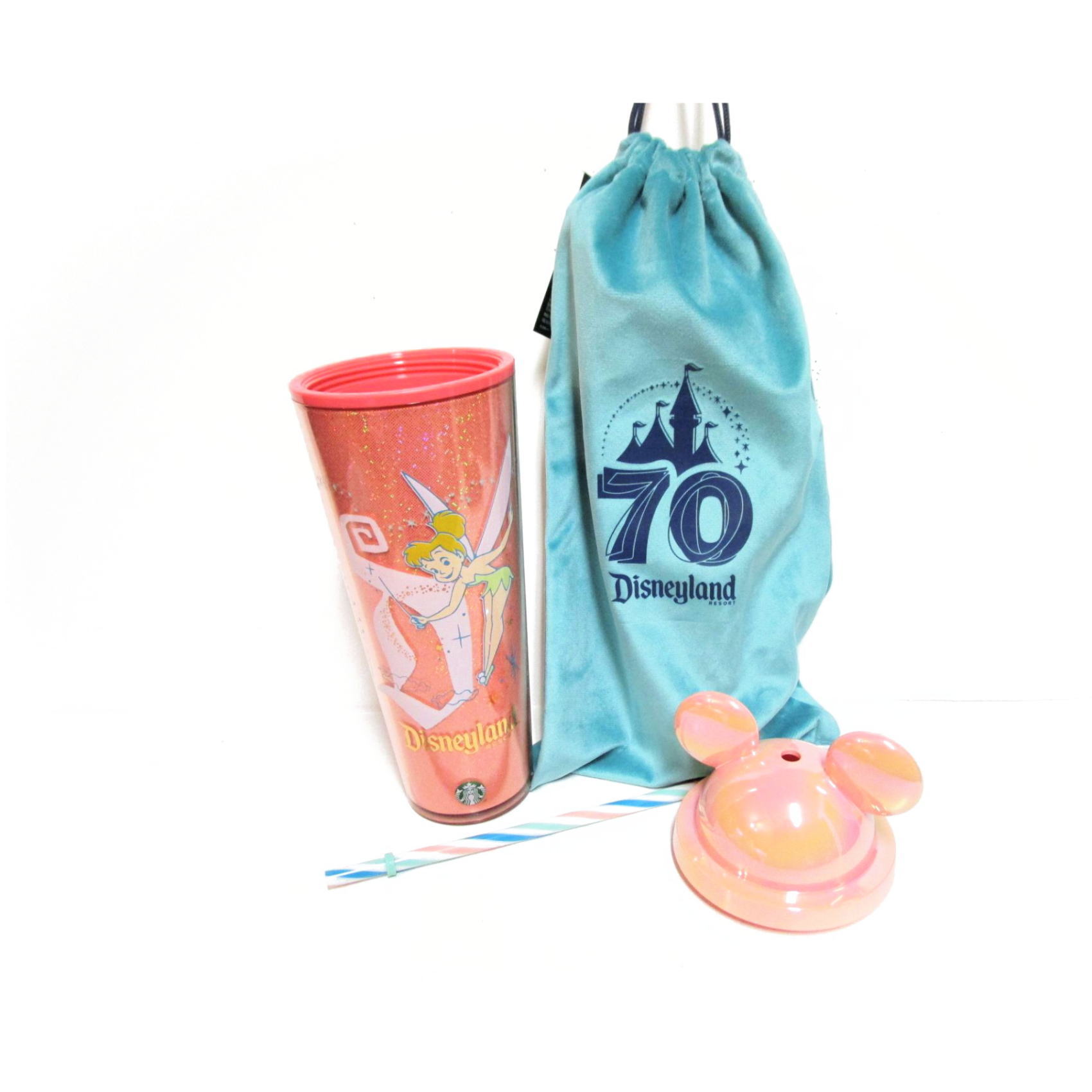 限定商品　ディズニーランド70周年 ティンカーベル ステンレスボトル スターバックス ディズニーランド70周年記念 ティンカーベル ドリンク