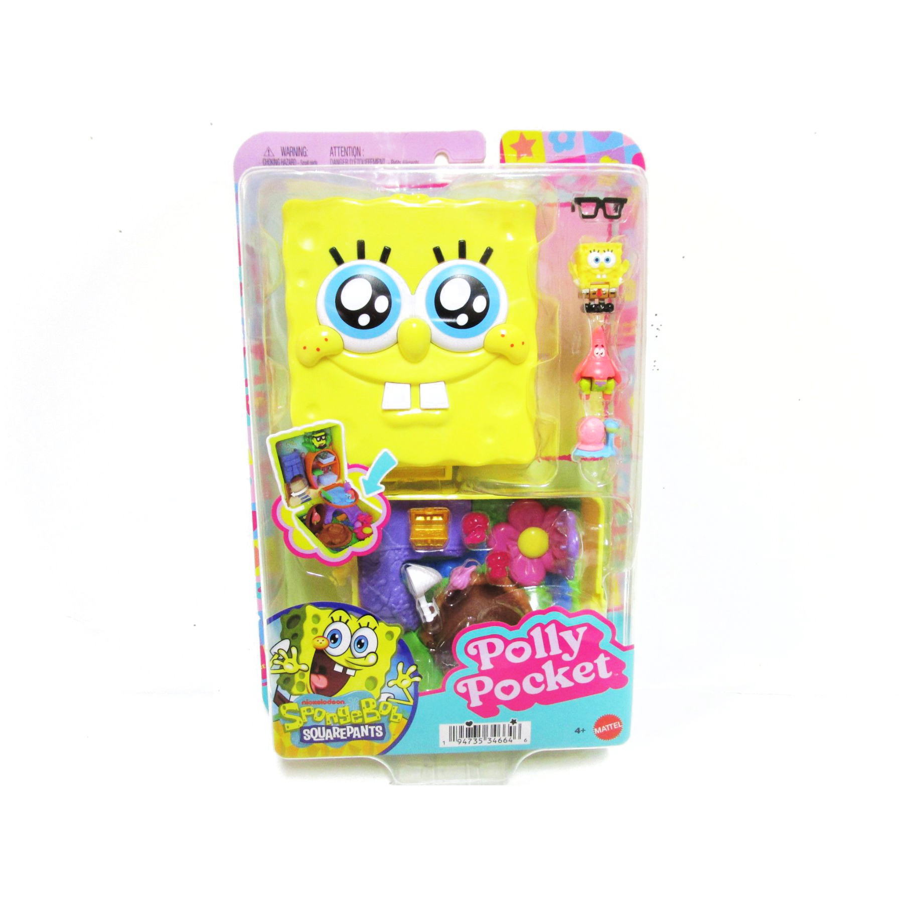 ポーリーポケット スポンジボブ　Polly Pocket　Sponge Bob スポンジボブ ポーリーポケット ミニチュア PVCフィギュア プレイ