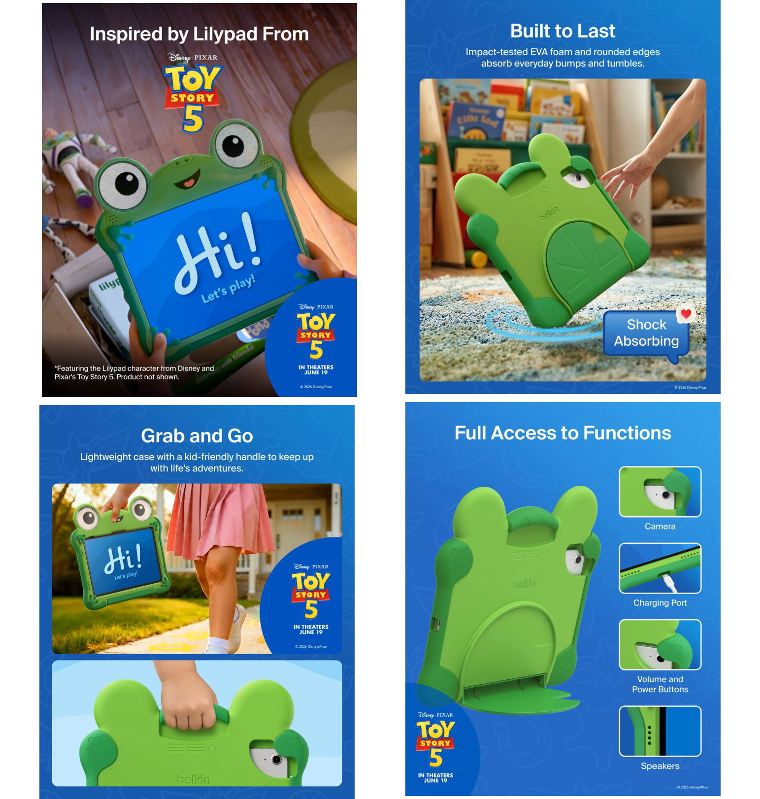 トイストーリー5 リリーパッド カエル iPad ケース カーバー Disney