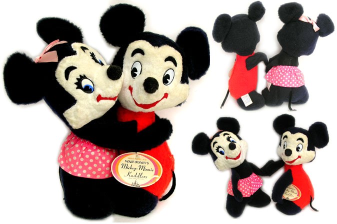 ♡超希少♡ディズニー♡ミッキー＆ミニー♡＆らぶラブ♡ぬいぐるみ☆新品３点セット♡ ミッキー&ミニー 抱きつきぬいぐるみ ヴィンテージ ディズニー