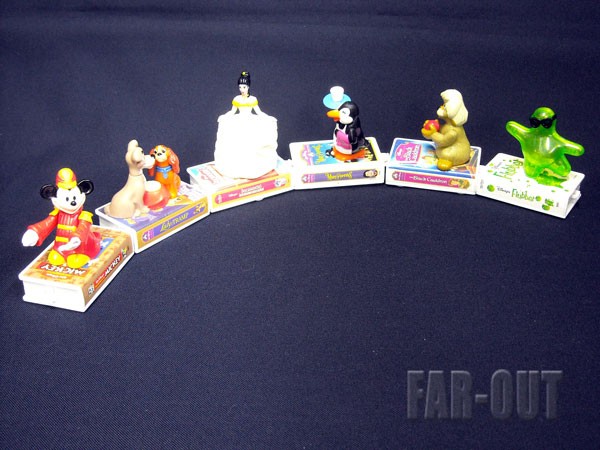マクドナルド ディズニービデオ 連結トレイン PVC フィギュア 6点
