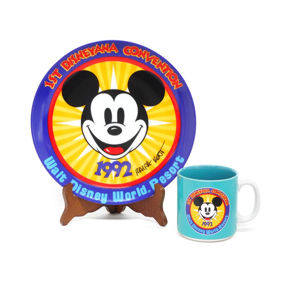 1992 Disneyana Convention マグカップ ディズニアナコンベンション 1992 ロゴ ミッキー プレート
