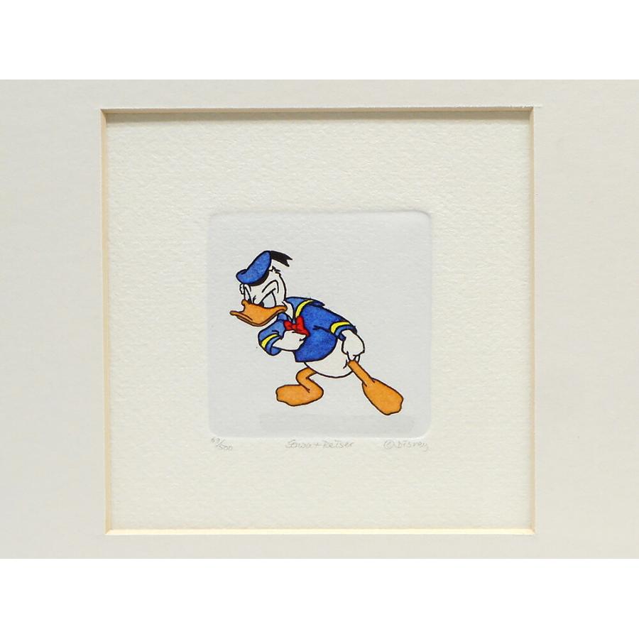 ドナルド エッチング版画 ハンドペイント アート Sサイズ4種入り