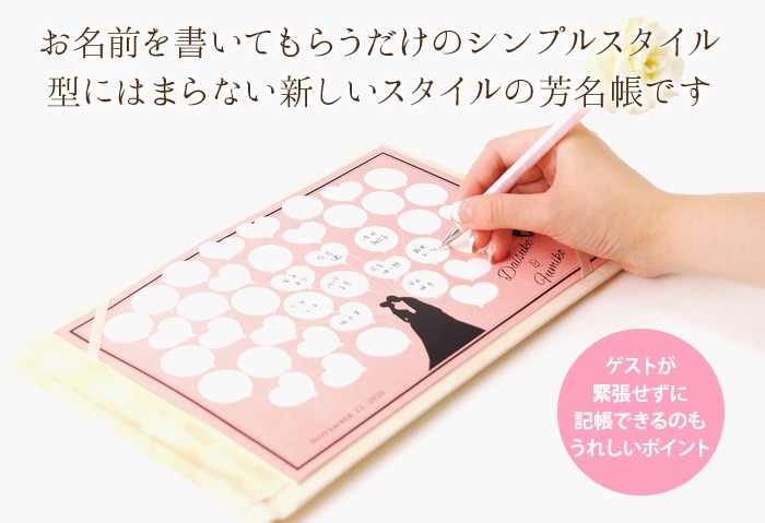結婚式 ゲストブック / 寄せ書き芳名帳 「シルエット」 二次会