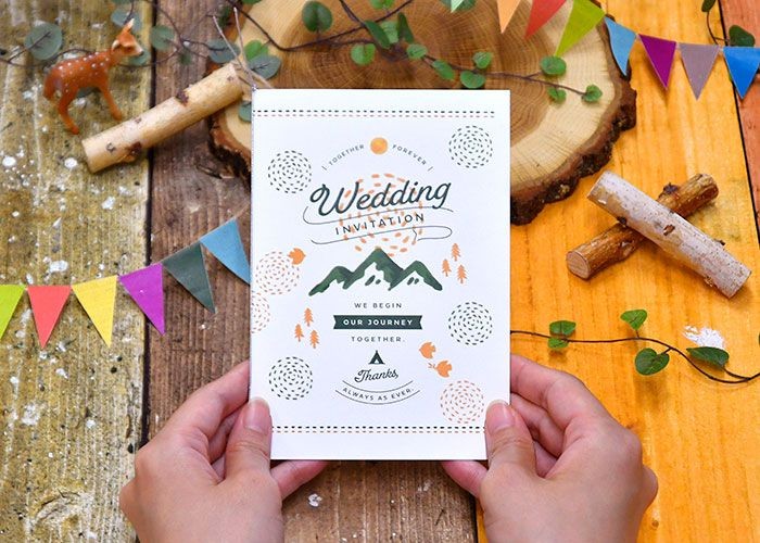 結婚式 招待状 手作り 招待状diy手作りセット アウトドア 1名様分 キャンプ Hm I Outdoor 結婚式グッズ ギフトのお店 Farbe 通販 Yahoo ショッピング
