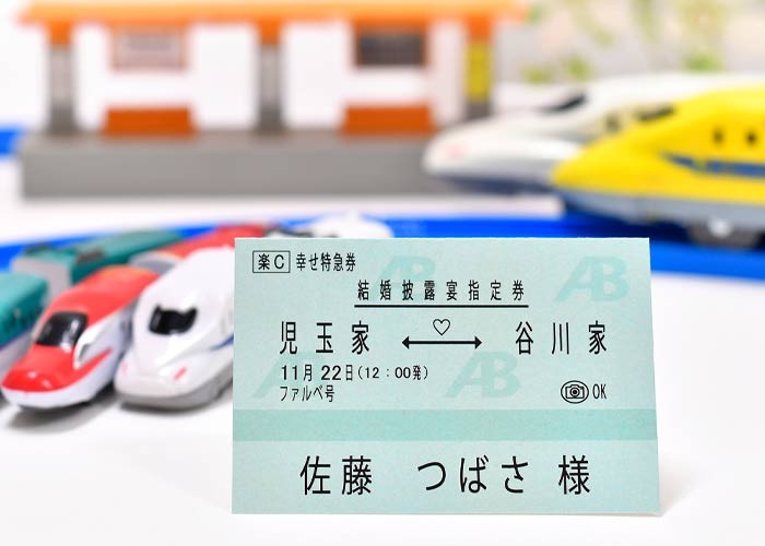 席札 新幹線チケット風 印刷込 完成品 結婚式 Od C Shinkansen 結婚式グッズ ギフトのお店 Farbe 通販 Yahoo ショッピング