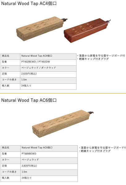 電源タップ 延長コード おしゃれ デザイン OAタップ コンセント 電源コード 延長ケーブル 木目調 インテリア リビング 雷サージ 北欧 インテリア  6個口 1.5m :PT689:Fargo Direct Shop - 通販 - Yahoo!ショッピング