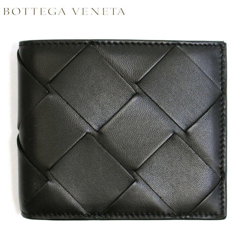 全品送料無料】 BOTTEGA VENETA ボッテガ 二つ折り 黒×オレンジ