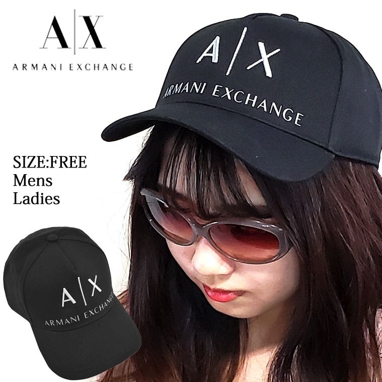 アルマーニエクスチェンジブラック ロゴ入り ベースボールキャップ 楽天市場】アルマーニエクスチェンジ ARMANI EXCHANGE ベース