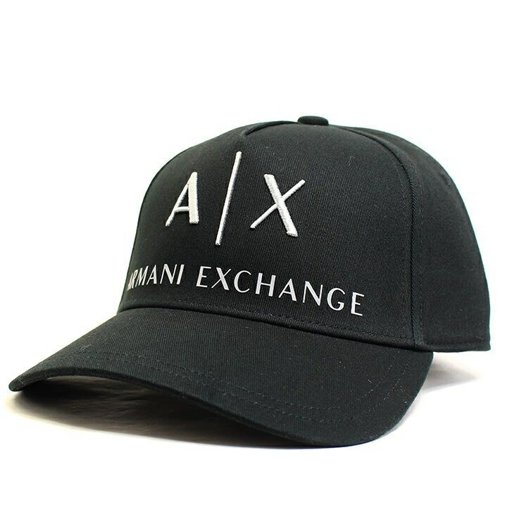 アルマーニエクスチェンジブラック ロゴ入り ベースボールキャップ ARMANI EXCHANGE セール アルマーニ エクスチェンジ 帽子
