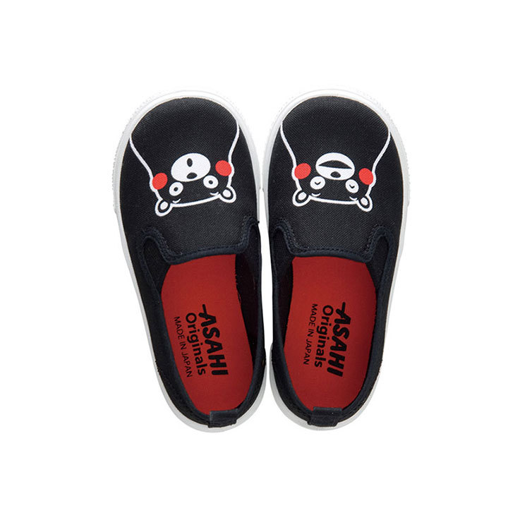 アサヒシューズ Asahishoes 靴 シューズ スリッポン くまモン ご当地キャラ プリント キッズ ジュニア 子供 ブラック ブラック レッド レッド P112 Asahi P112 ファッションラボ 通販 Yahoo ショッピング