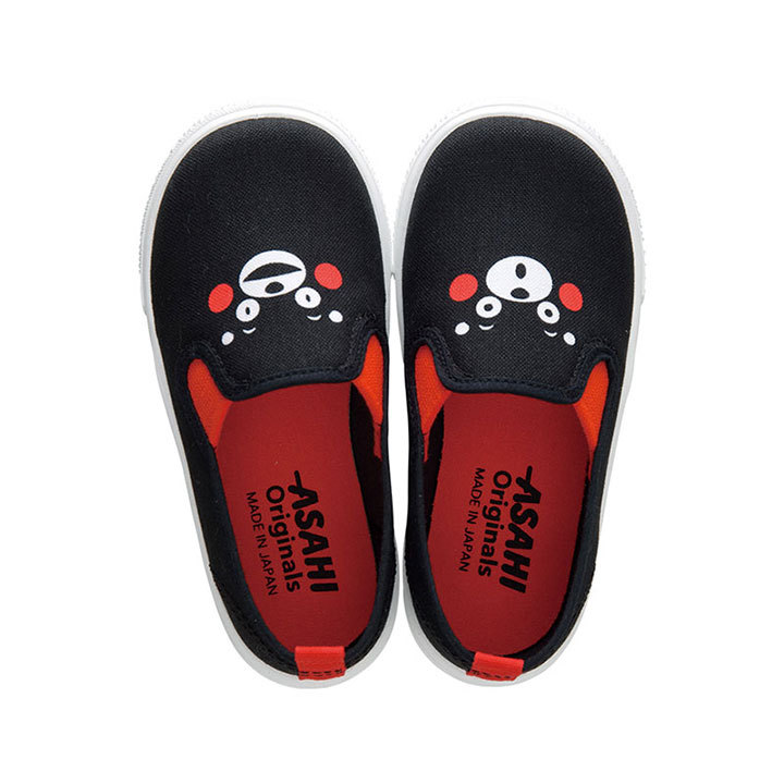 アサヒシューズ Asahishoes 靴 シューズ スリッポン くまモン ご当地キャラ プリント キッズ ジュニア 子供 ブラック ブラック レッド レッド P112 Asahi P112 ファッションラボ 通販 Yahoo ショッピング
