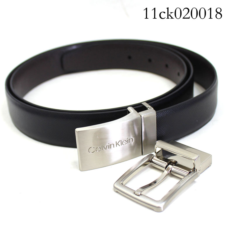 usa【新品】カルバンクライン メンズ レザーベルト 黒 L Calvin Klein ベルト 「Calvin Klein/カルバンクライン