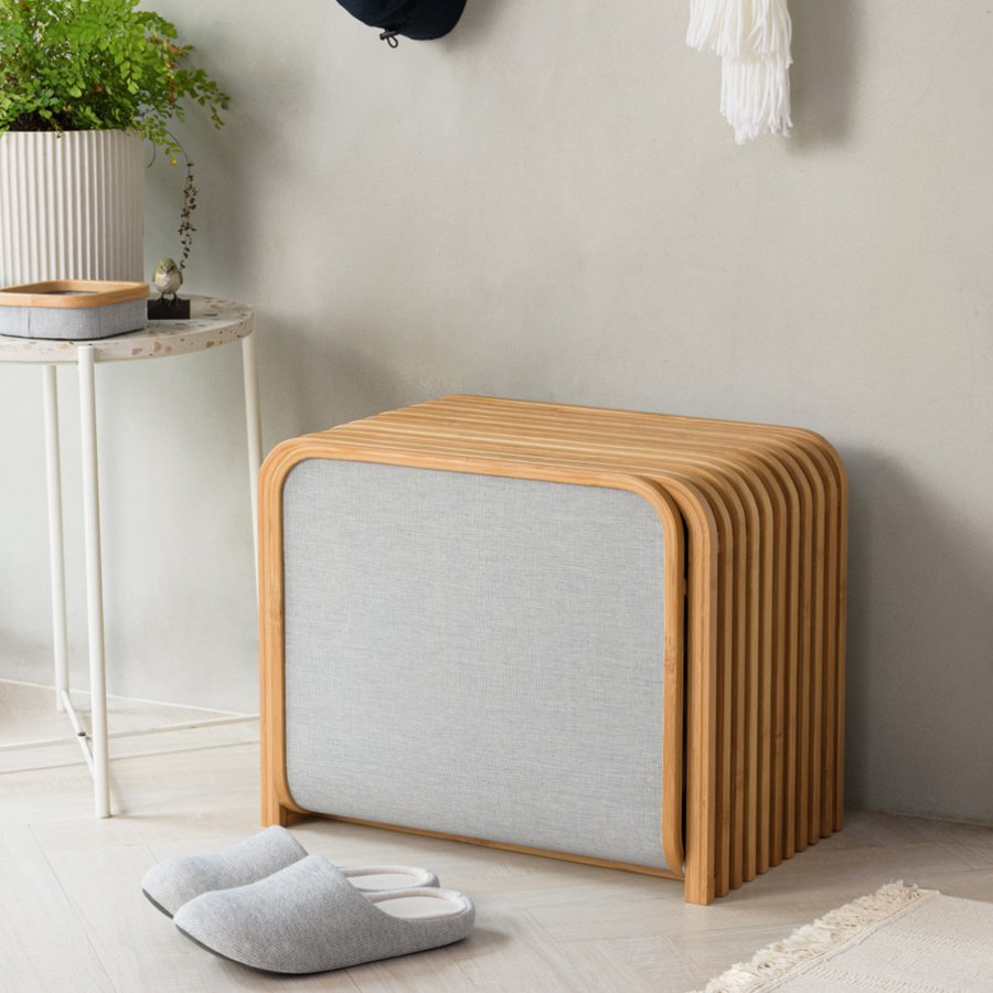 グディ GUDEE 収納ベンチ 収納ボックス 玄関 ベンチ スツール 木製 竹