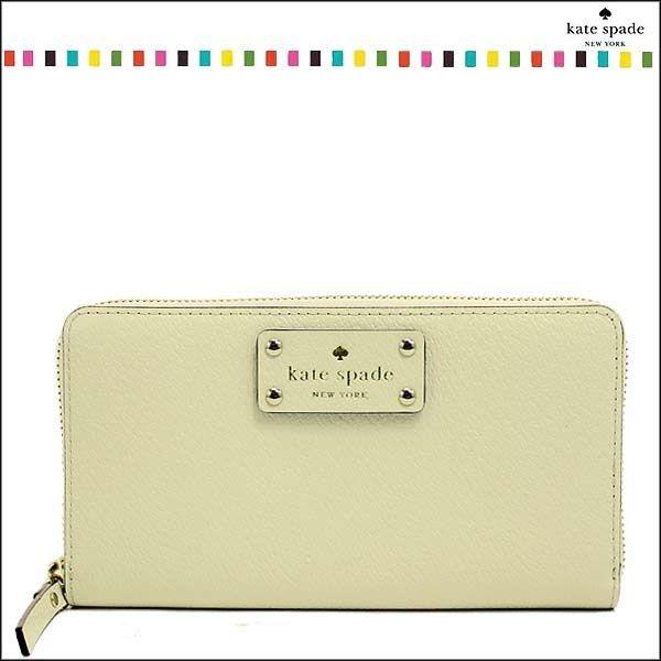 【美品】kate spade /長財布 モーガン ボウ エンベリッシュ ジップアラウンド コンチネンタル