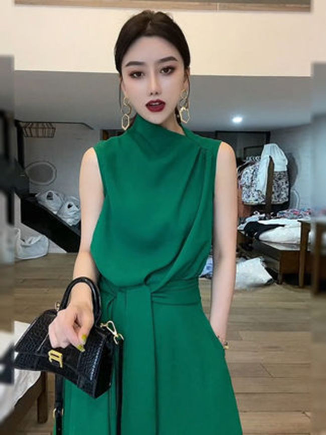 パーティードレス レディース アシンメトリー モード リボン ワンピ