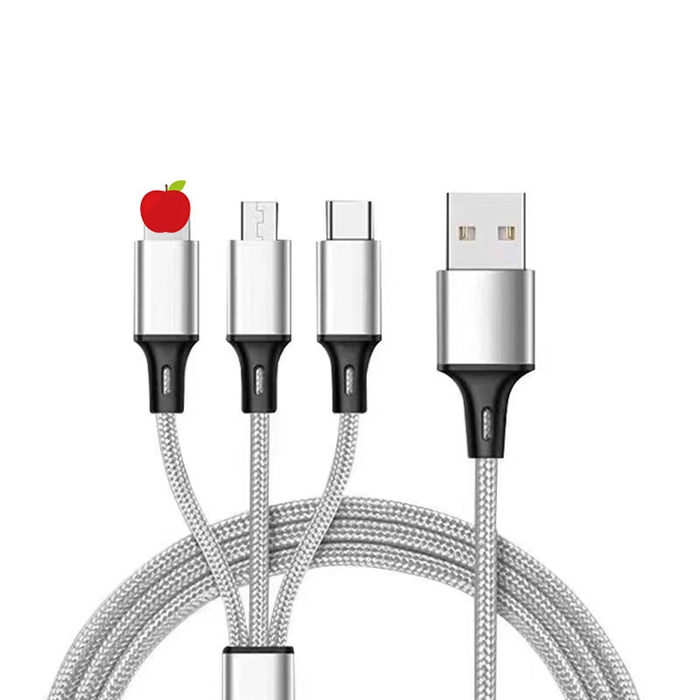 3in1 充電ケーブル usb Android iPhone Type-C ケーブル 3つのコネクター 充電コード 急速充電 同時充電可 在宅勤務 タイプC｜fashionhime｜13