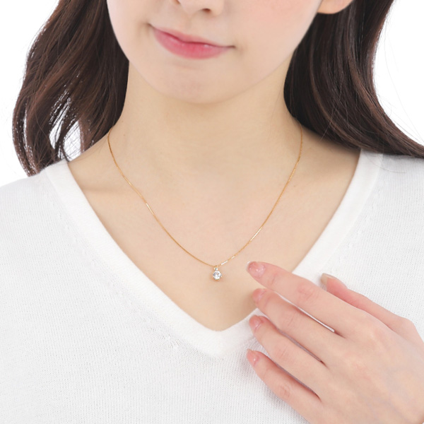 スーパー キュービックジルコニア 5mm ネックレス ジルコニア cz