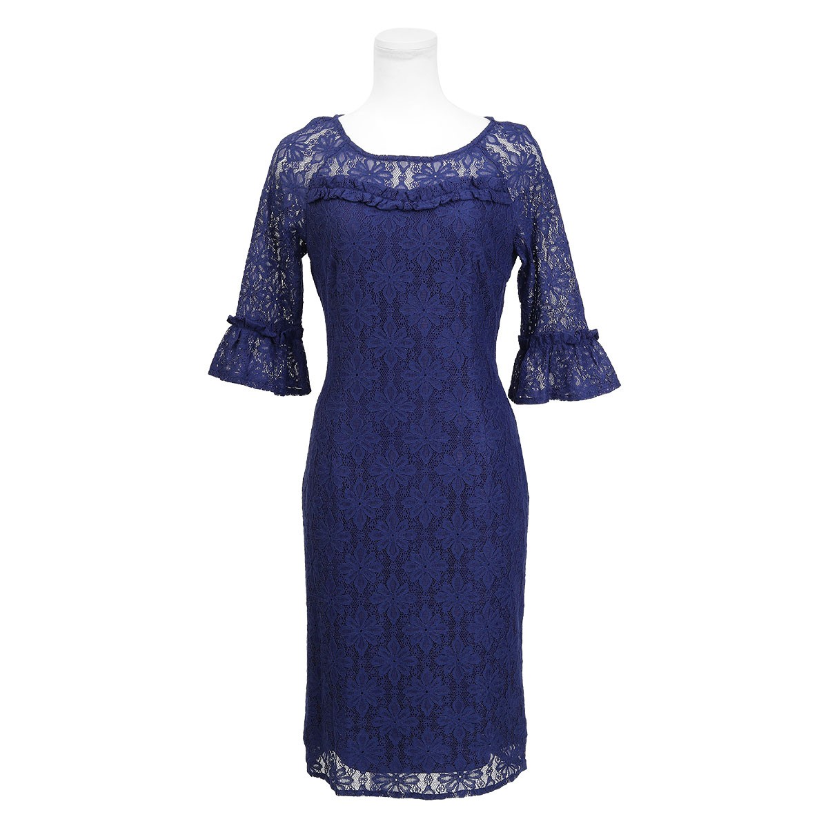 総レースワンピース 結婚式 パーティードレス 袖あり 30代 40代 50代 タイト パーティドレス オケージョンワンピース フレア袖 Am Fashionletter 通販 Yahoo ショッピング