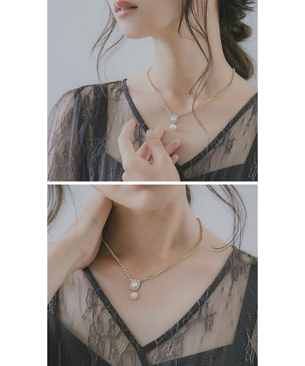 niana パーティー アクセサリー ネックレス ビジュー シンプル