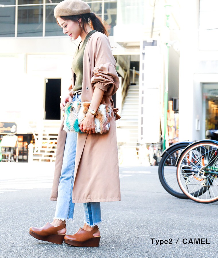 送料無料 ファー サンダル 厚底 サボ 秋 レディース ボア 歩きやすい