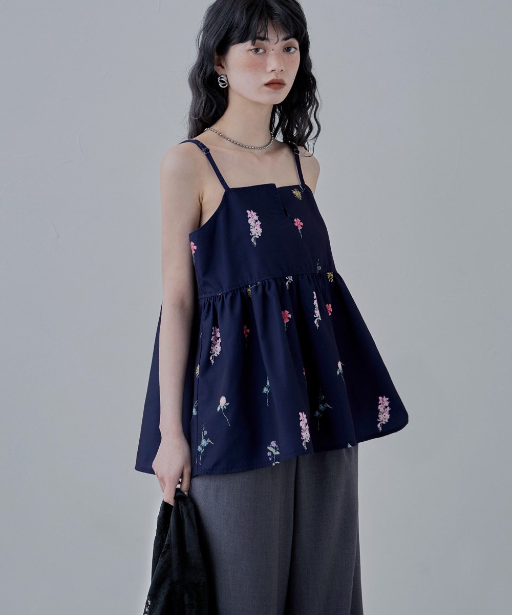 【タグ付き上衣のみ】chinatsu aoyama キャミソール　フリルビスチェ タグ付き上衣のみ】chinatsu aoyama キャミソール フリル