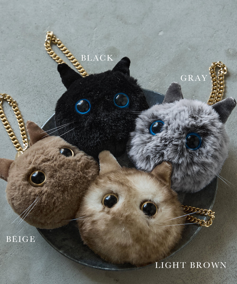ぐで猫　猫耳ファー　ヒョウ柄バッグチャーム　茶猫　ハンドメイド　猫キーホルダー ft0400008135_004.jpg