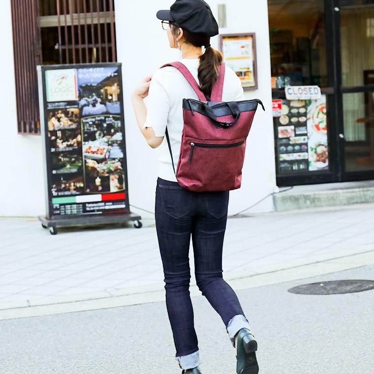 スリム リュックサック トートリュック 2way キャンバス スリム リュックサック トートリュック 2way キャンバス