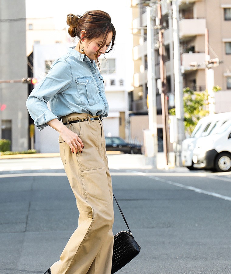 テンセル デニムシャツ レディース トップス 長袖 春夏 テンセル100