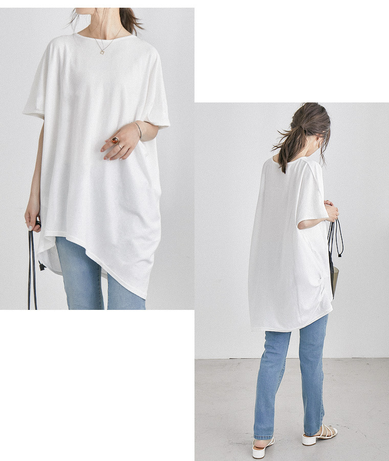 ASTRAET＞テンジク アシンメトリー カットソー（Tシャツ