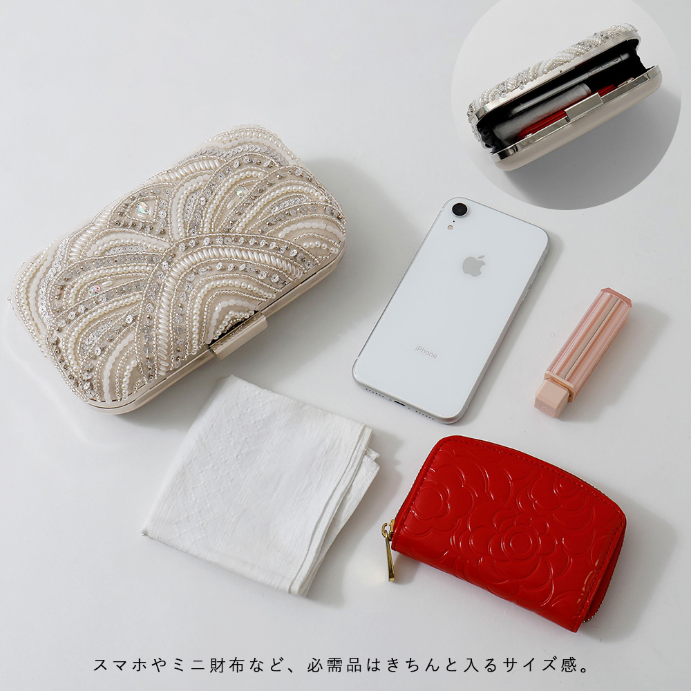 niana パーティー クラッチ パーティーバッグ ビーズ 刺繍