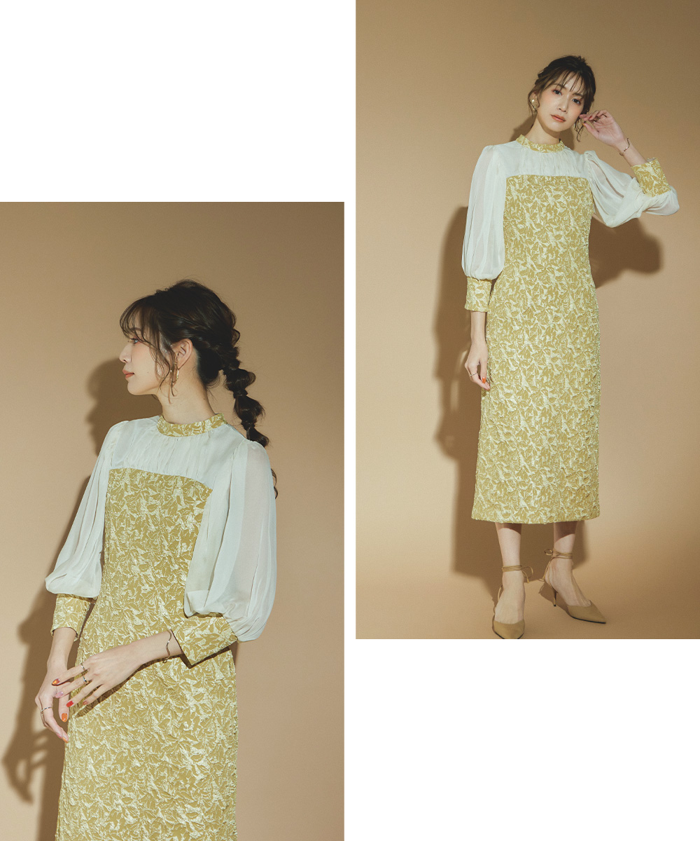 Leja - レジャ ワンピース パーティードレス 結婚式 Iライン